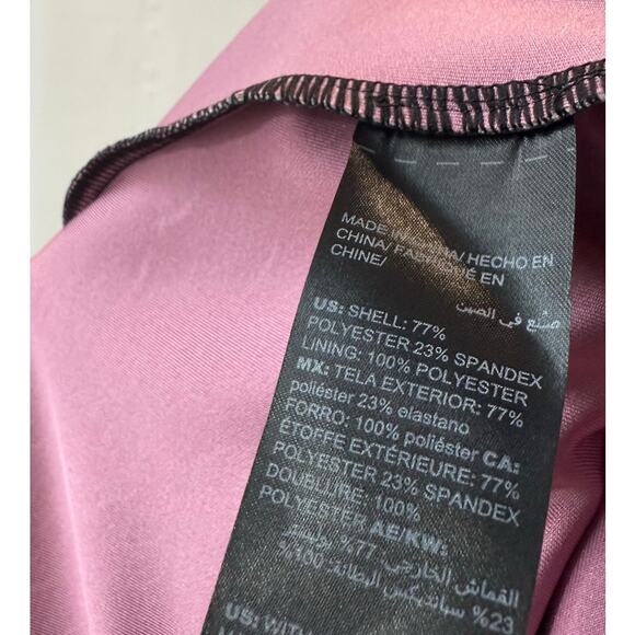 White House Black Market A line Pink Floral Dress Knee Length Sleeveless Size 2 - Picture 7 of 7